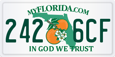 FL license plate 2426CF