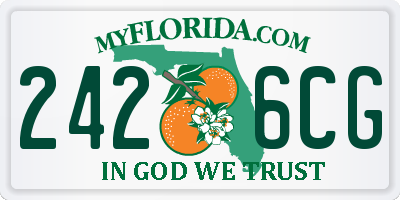 FL license plate 2426CG