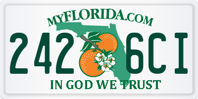 FL license plate 2426CI