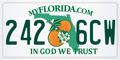 FL license plate 2426CW