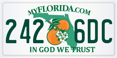 FL license plate 2426DC