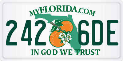 FL license plate 2426DE