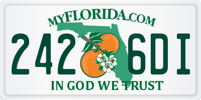 FL license plate 2426DI