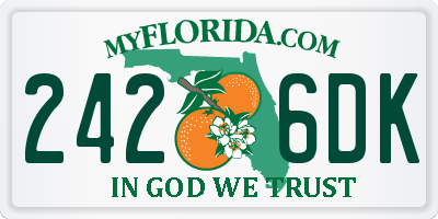 FL license plate 2426DK