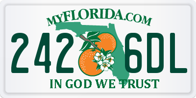 FL license plate 2426DL