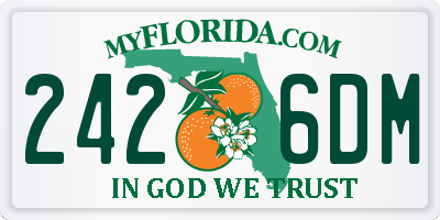 FL license plate 2426DM