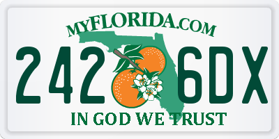 FL license plate 2426DX