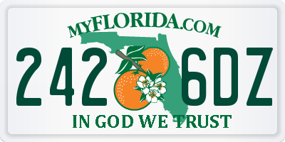 FL license plate 2426DZ