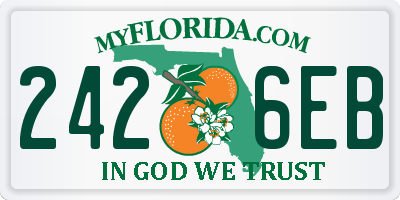 FL license plate 2426EB