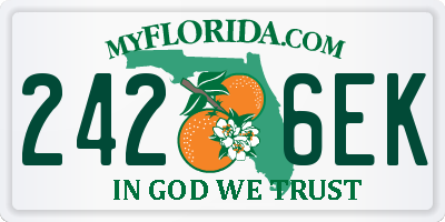 FL license plate 2426EK