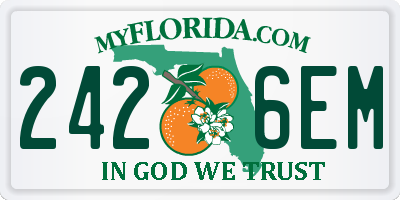 FL license plate 2426EM
