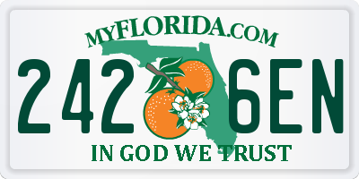 FL license plate 2426EN