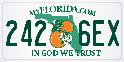 FL license plate 2426EX