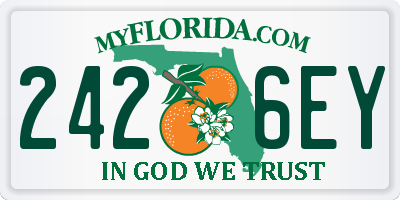 FL license plate 2426EY