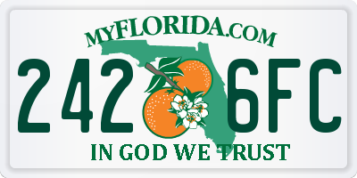 FL license plate 2426FC