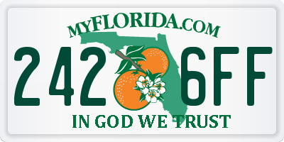 FL license plate 2426FF