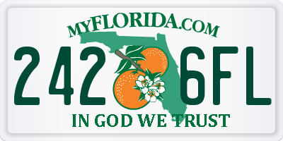 FL license plate 2426FL