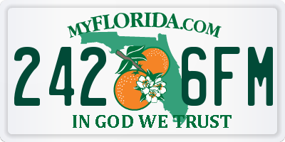 FL license plate 2426FM