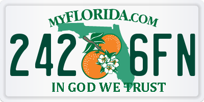 FL license plate 2426FN