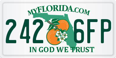 FL license plate 2426FP