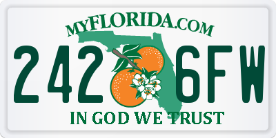 FL license plate 2426FW
