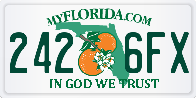 FL license plate 2426FX