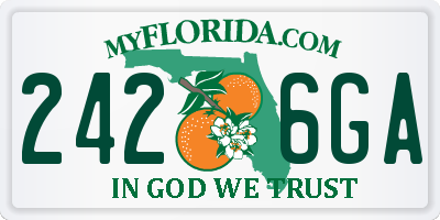FL license plate 2426GA