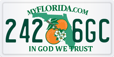 FL license plate 2426GC