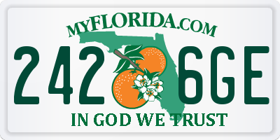 FL license plate 2426GE