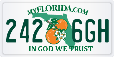 FL license plate 2426GH