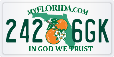 FL license plate 2426GK