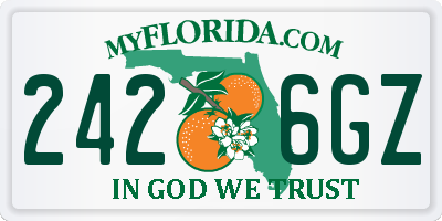 FL license plate 2426GZ