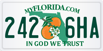 FL license plate 2426HA