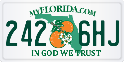 FL license plate 2426HJ