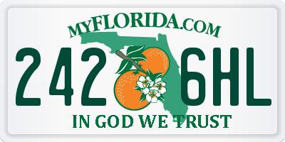 FL license plate 2426HL