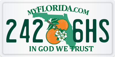 FL license plate 2426HS