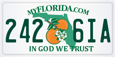 FL license plate 2426IA