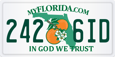 FL license plate 2426ID