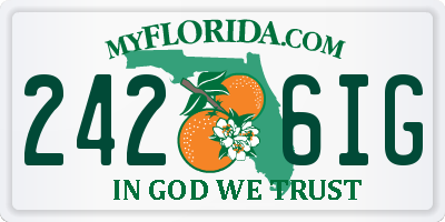 FL license plate 2426IG