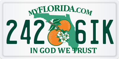 FL license plate 2426IK