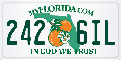 FL license plate 2426IL
