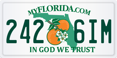 FL license plate 2426IM