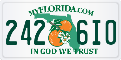 FL license plate 2426IO