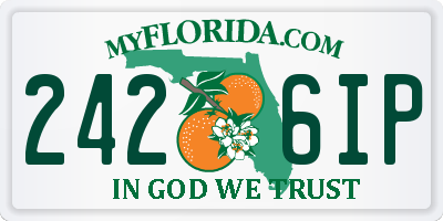 FL license plate 2426IP