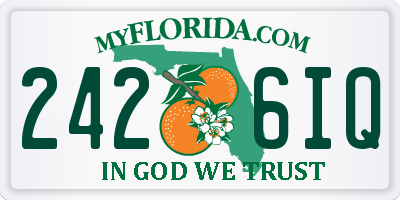 FL license plate 2426IQ