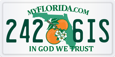 FL license plate 2426IS