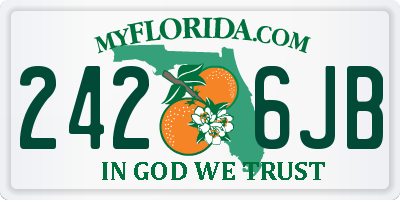 FL license plate 2426JB