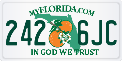 FL license plate 2426JC