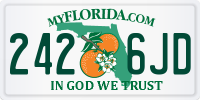 FL license plate 2426JD