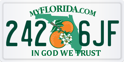 FL license plate 2426JF